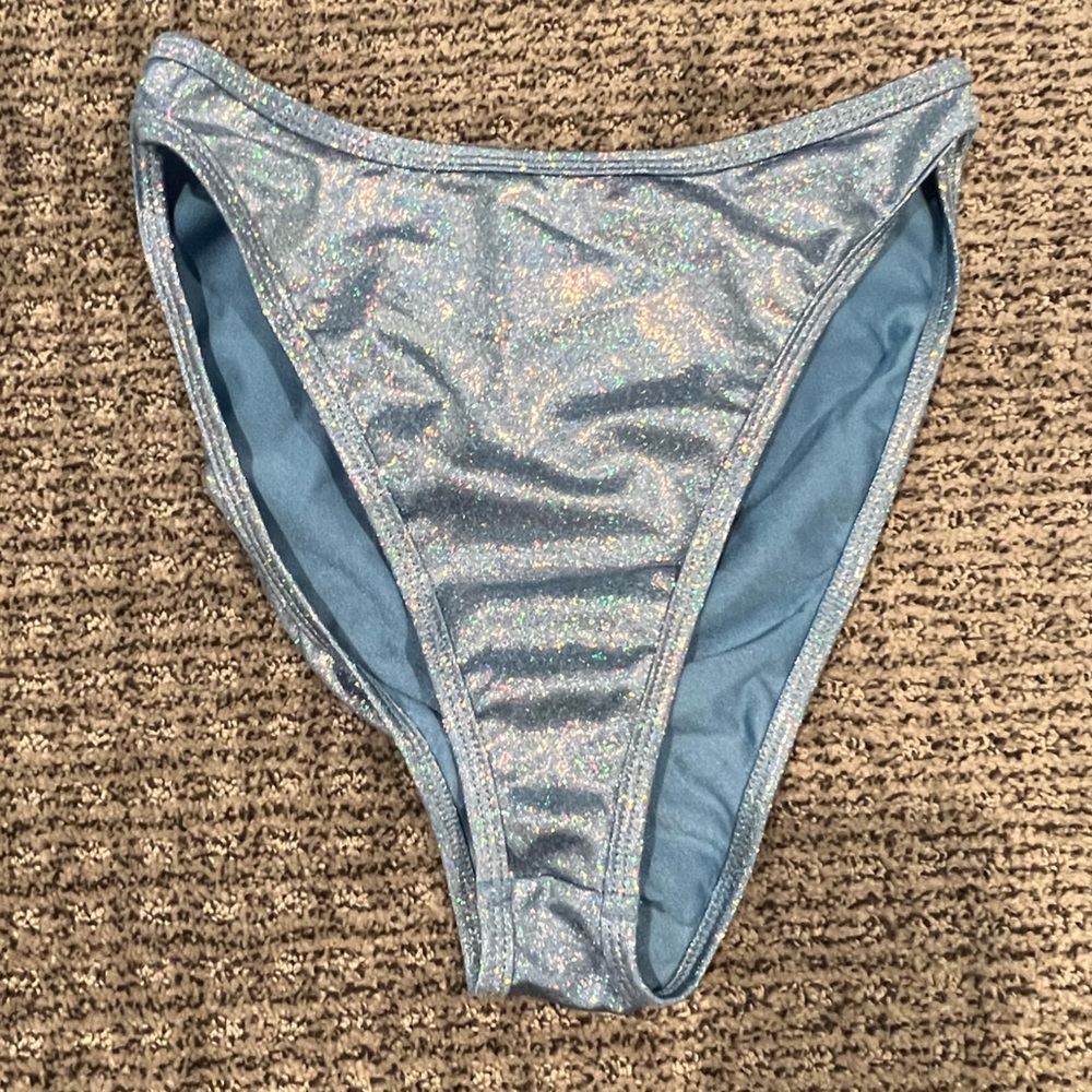 Iheartraves J Valentine Glitter Blue bottoms